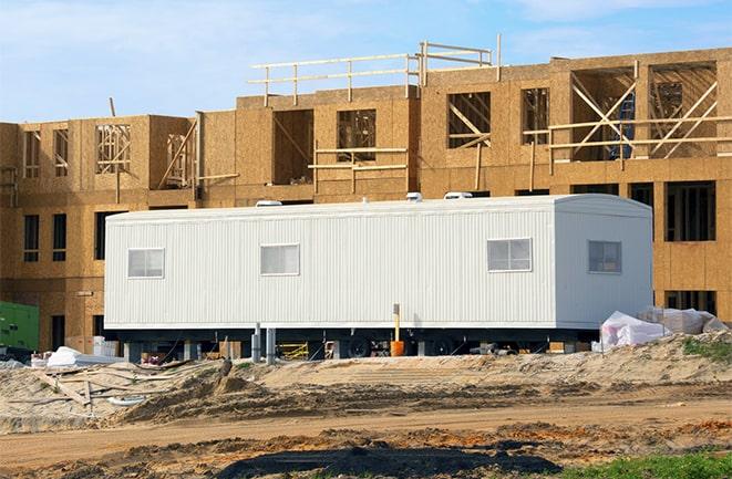 temporary office spaces for rent at a construction site in Bartlett, TX